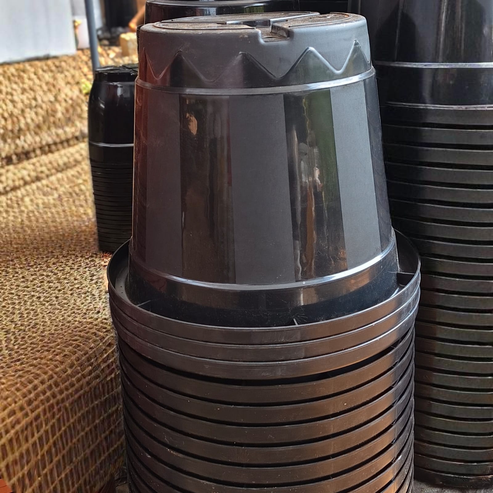 Plastic Pot - Black - 18 Inch